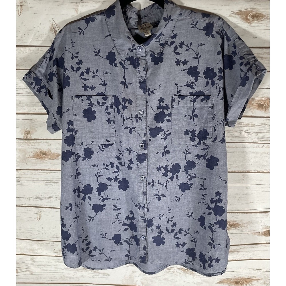 Como Vintage Women's Size Large Floral Button Up Shirt Stylish and‎ Comfortable